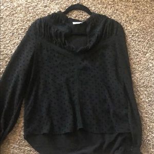 Lush long sleeved black top